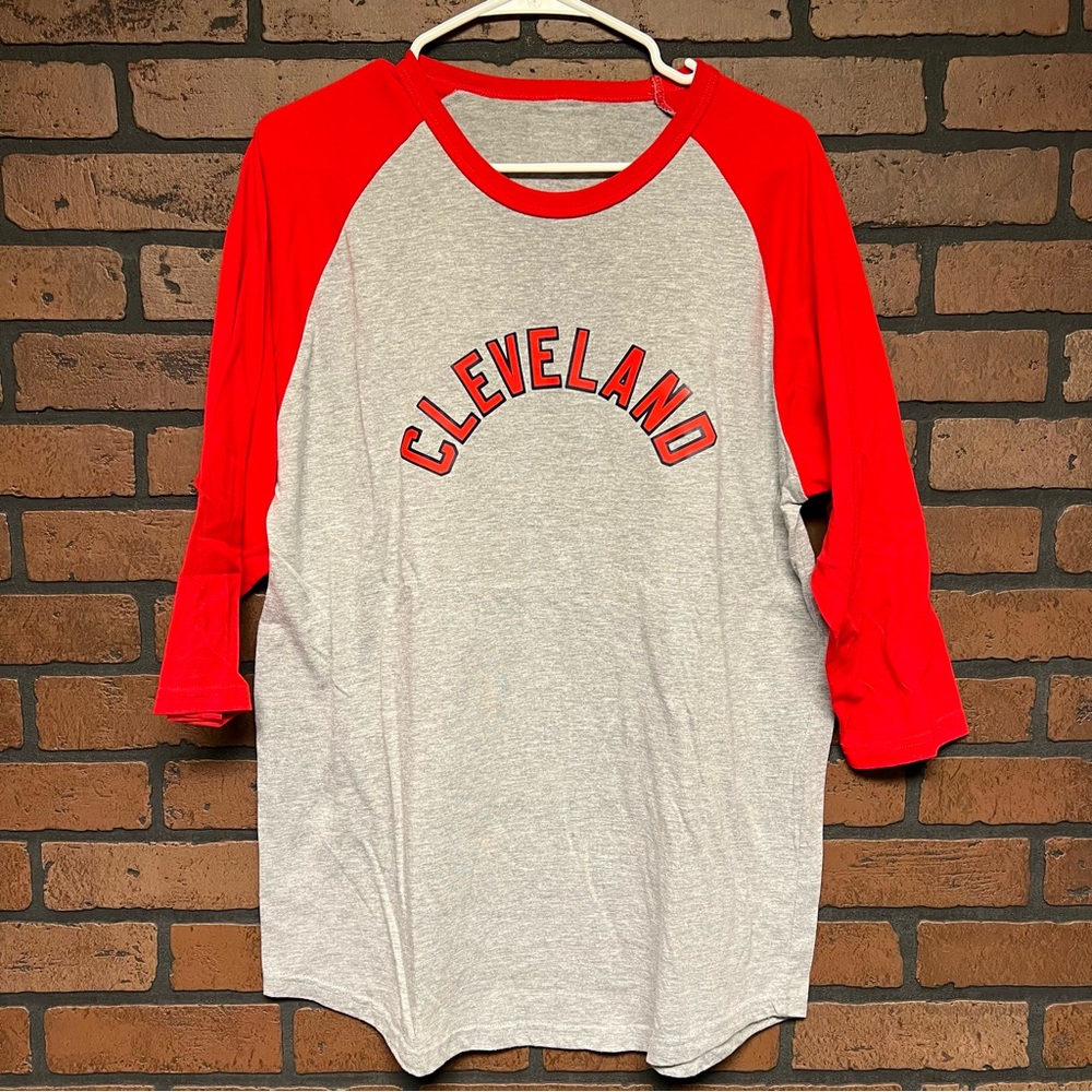 Cleveland Baseball Slamtana 3/4 Sleeve Shirt Size Medium